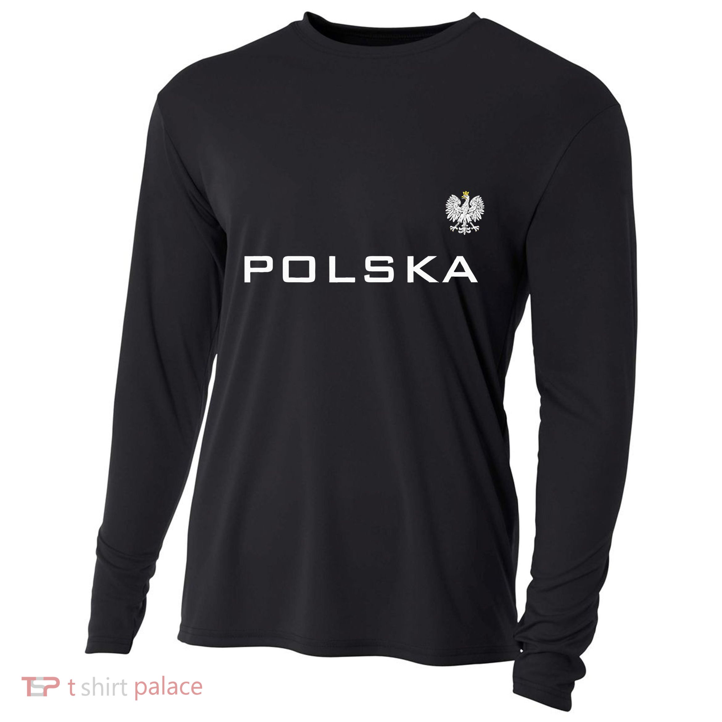 Polska Poland Flag Sports Athletic Jersey Style Cooling Performance Long Sleeve Crew