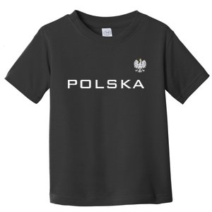 Polska Poland Flag Sports Athletic Jersey Style Toddler T-Shirt