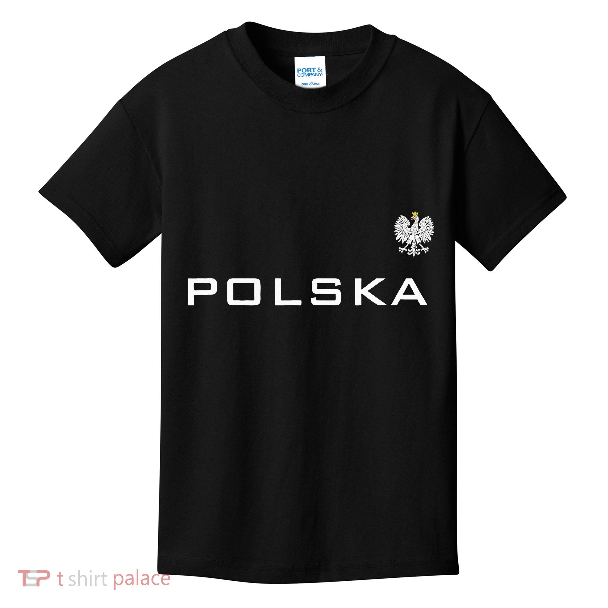 Polska Poland Flag Sports Athletic Jersey Style Kids T-Shirt