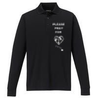 Please Pray For Maui Pray For Hawaii Performance Long Sleeve Polo