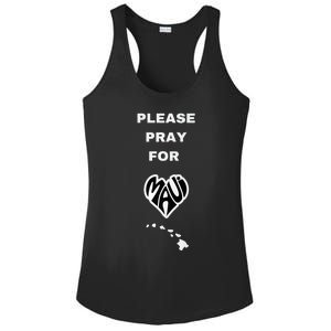 Please Pray For Maui Pray For Hawaii Ladies PosiCharge Competitor Racerback Tank