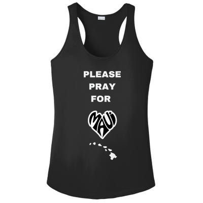 Please Pray For Maui Pray For Hawaii Ladies PosiCharge Competitor Racerback Tank