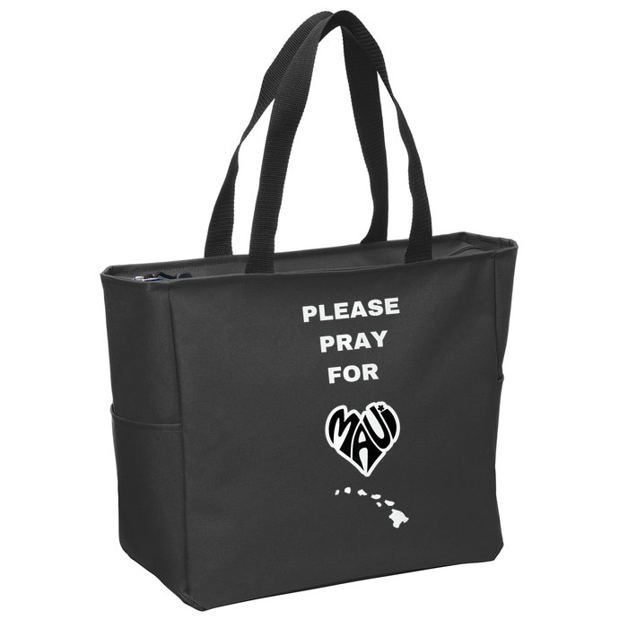 Please Pray For Maui Pray For Hawaii Zip Tote Bag