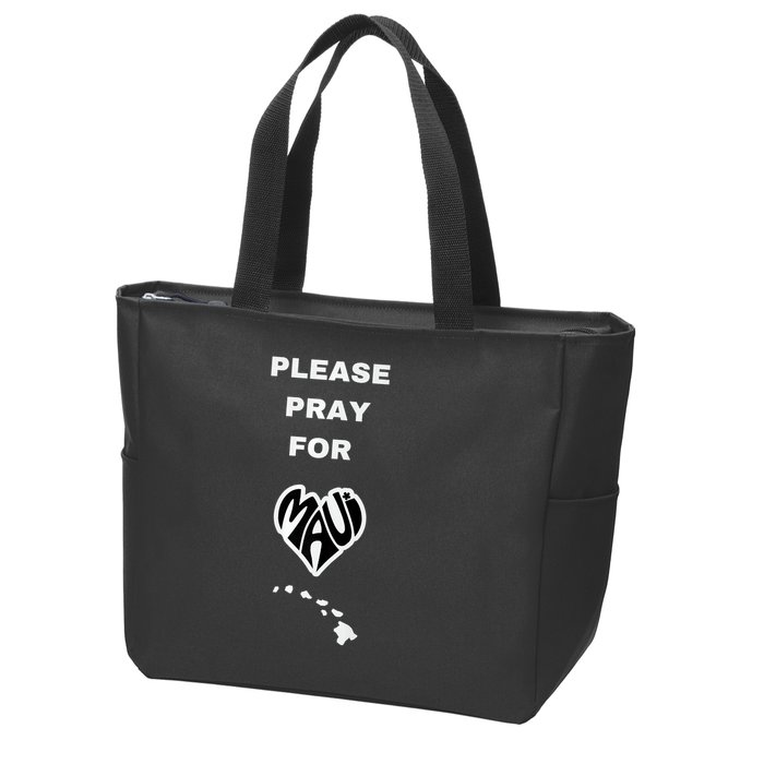 Please Pray For Maui Pray For Hawaii Zip Tote Bag