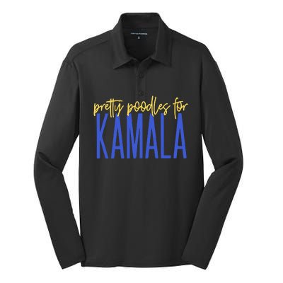 Pretty Poodles For Kamala Silk Touch Performance Long Sleeve Polo