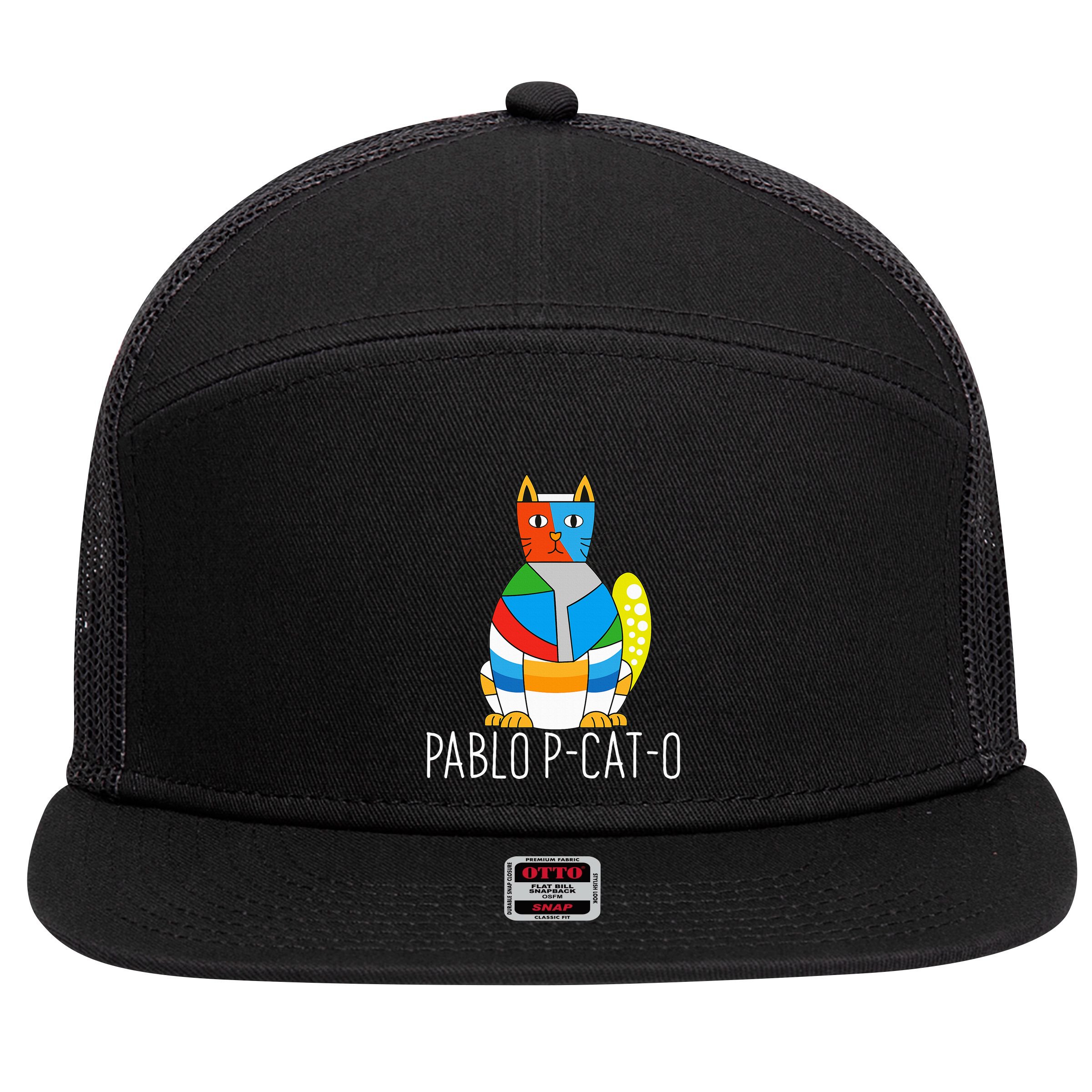 Pablo Pcato Famous Artist Picatsso Art Teacher 7 Panel Mesh Trucker Snapback Hat