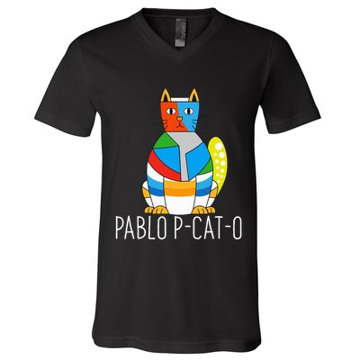 Pablo Pcato Famous Artist Picatsso Art Teacher V-Neck T-Shirt