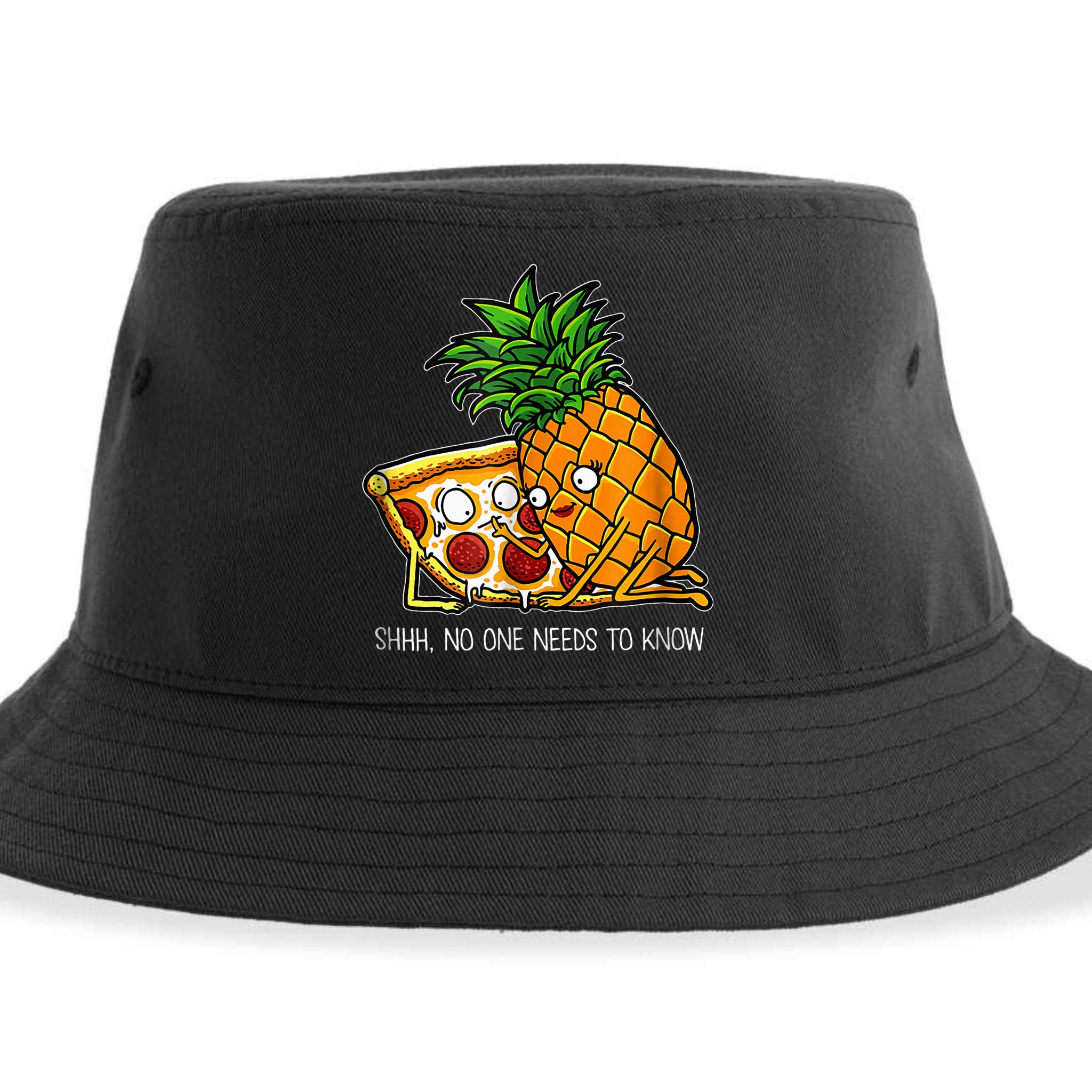 Pineapple Pizza Funny Pepperoni Pizzas Sustainable Bucket Hat