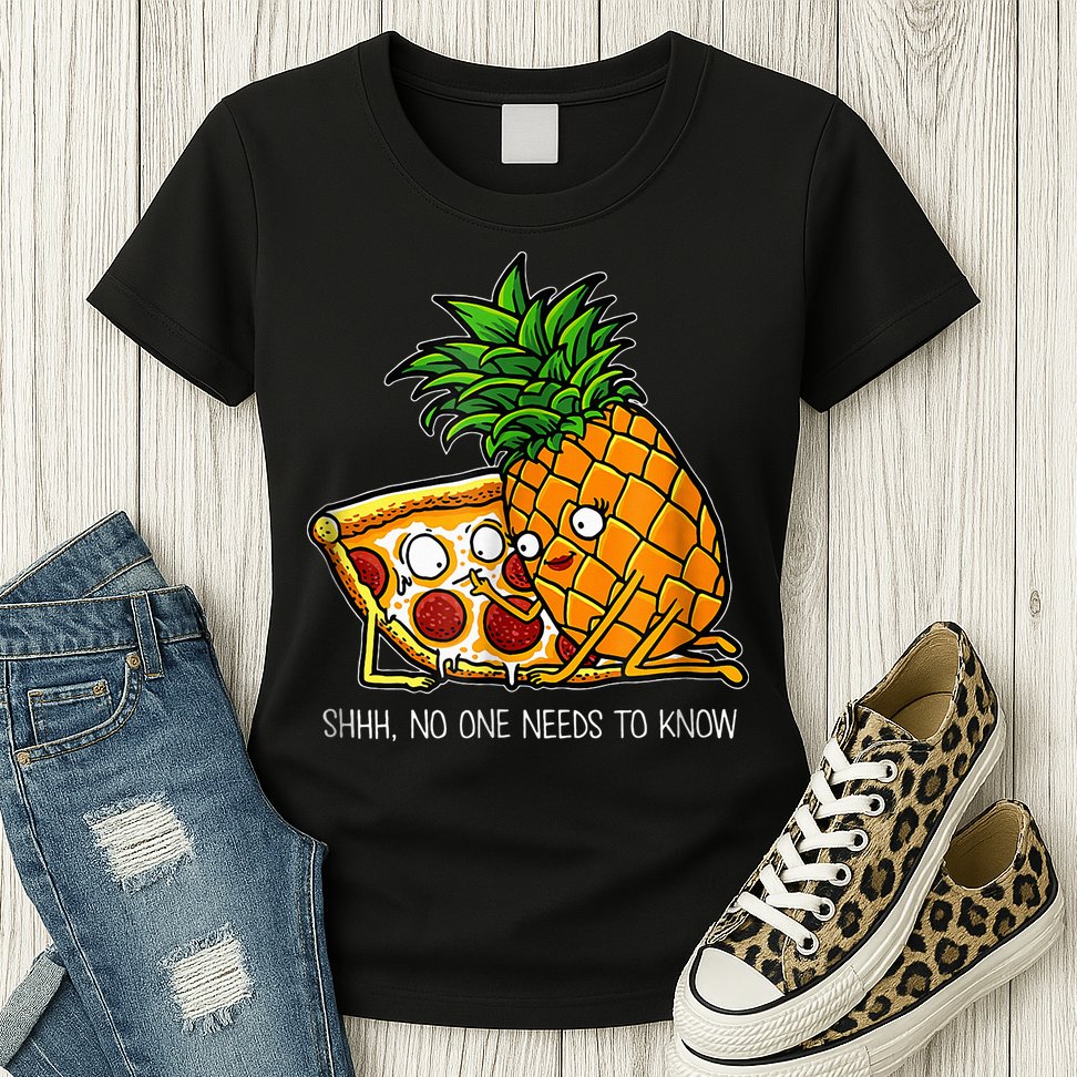Pineapple Pizza Funny Pepperoni Pizzas Womens T-Shirt