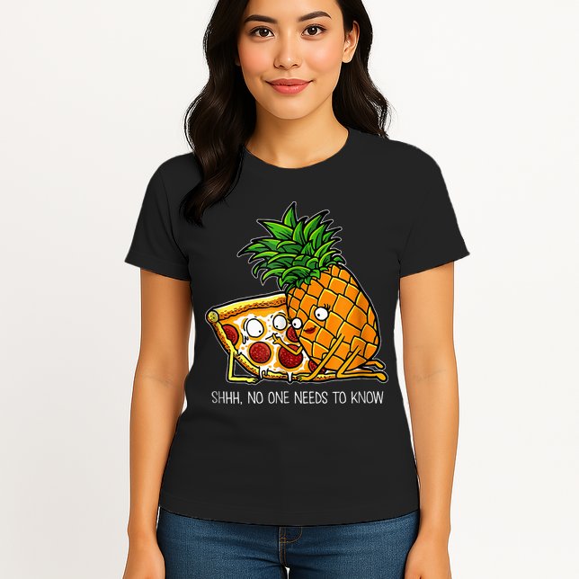 Pineapple Pizza Funny Pepperoni Pizzas Womens T-Shirt