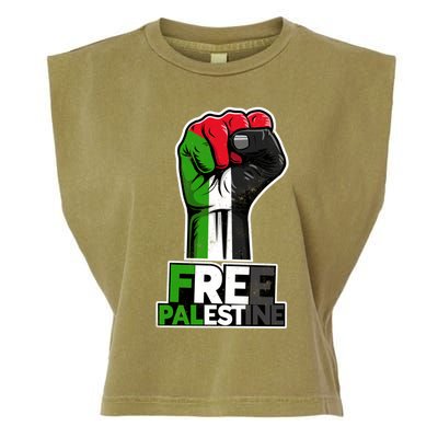 Palestine Palestine Flag Palestinian Fist Free Palestine Great Gift Garment-Dyed Women's Muscle Tee