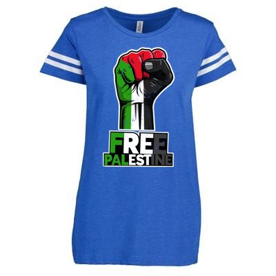 Palestine Palestine Flag Palestinian Fist Free Palestine Great Gift Enza Ladies Jersey Football T-Shirt