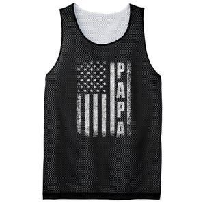 Proud Papa Funny Fathers Day 2024 Gifts Dad America Usa Flag Mesh Reversible Basketball Jersey Tank