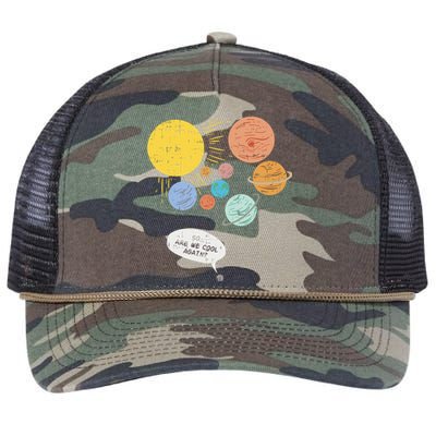 Pluto Planet Funny Solar System Gift Pluto Never Forget Gift Retro Rope Trucker Hat Cap