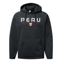 Peru Peruvian Flag Heart Pride Vintage Performance Fleece Hoodie