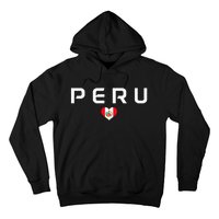 Peru Peruvian Flag Heart Pride Vintage Hoodie