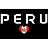 Peru Peruvian Flag Heart Pride Vintage Bumper Sticker