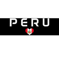 Peru Peruvian Flag Heart Pride Vintage Bumper Sticker