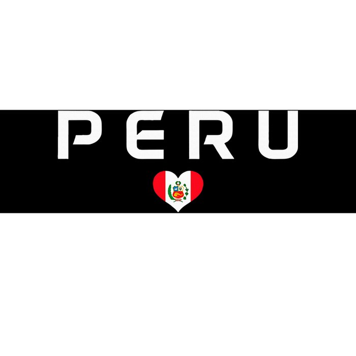 Peru Peruvian Flag Heart Pride Vintage Bumper Sticker