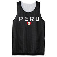 Peru Peruvian Flag Heart Pride Vintage Mesh Reversible Basketball Jersey Tank