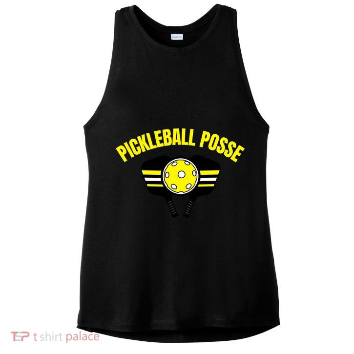 Pickleball Posse Funny Pickleball Quote Pickleball Lovers Ladies PosiCharge Tri-Blend Wicking Tank