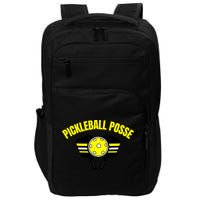 Pickleball Posse Funny Pickleball Quote Pickleball Lovers Impact Tech Backpack