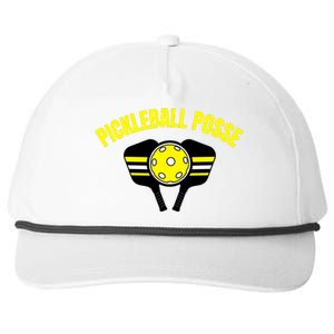 Pickleball Posse Funny Pickleball Quote Pickleball Lovers Snapback Five-Panel Rope Hat