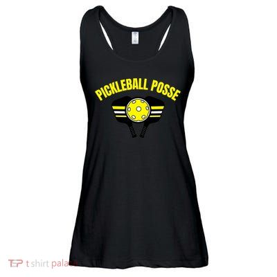 Pickleball Posse Funny Pickleball Quote Pickleball Lovers Ladies Essential Flowy Tank