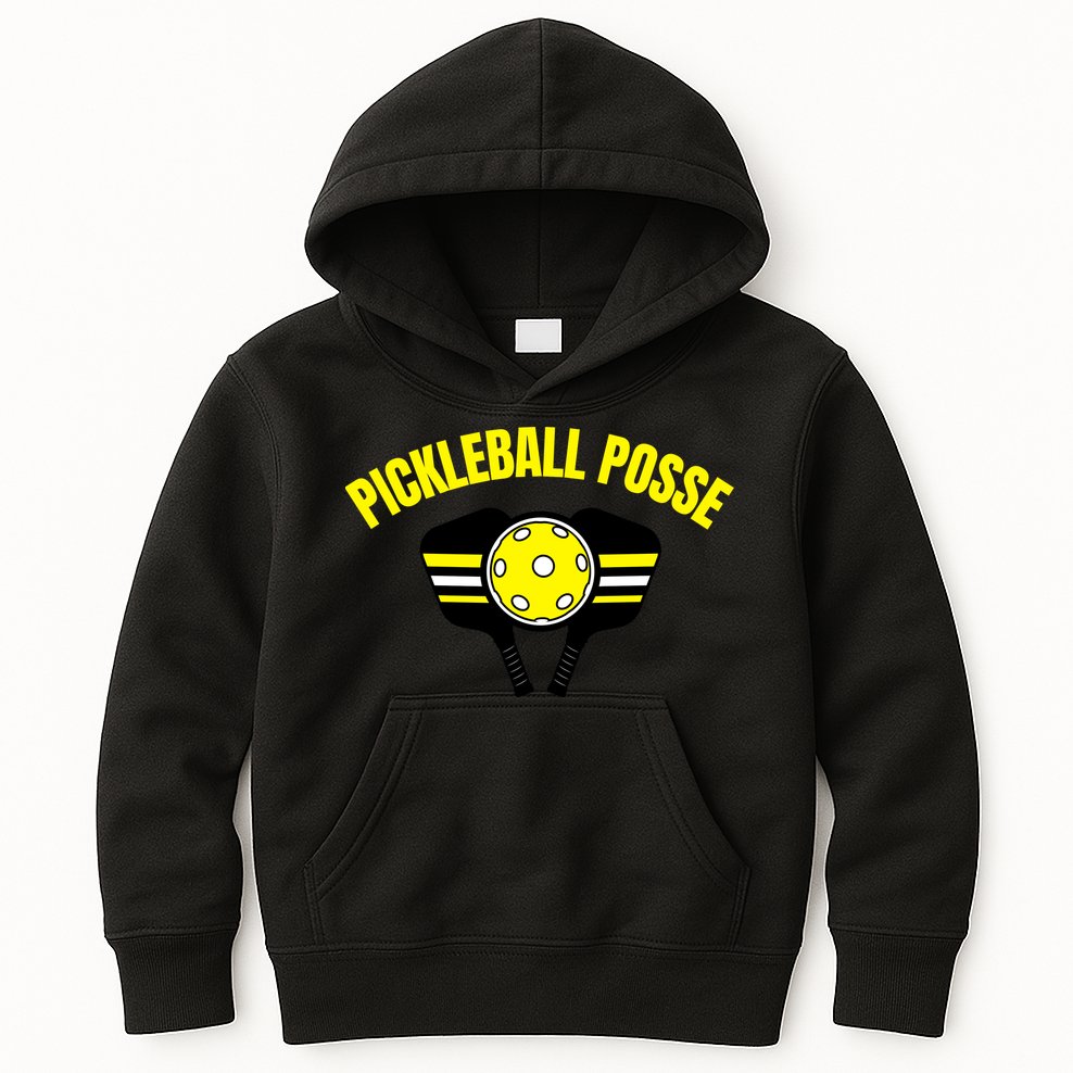Pickleball Posse Funny Pickleball Quote Pickleball Lovers Kids Hoodie