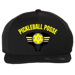 Pickleball Posse Funny Pickleball Quote Pickleball Lovers Wool Snapback Cap