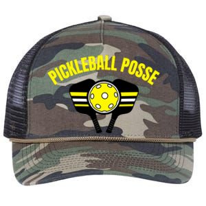 Pickleball Posse Funny Pickleball Quote Pickleball Lovers Retro Rope Trucker Hat Cap