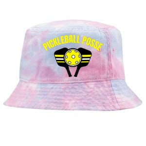 Pickleball Posse Funny Pickleball Quote Pickleball Lovers Tie-Dyed Bucket Hat