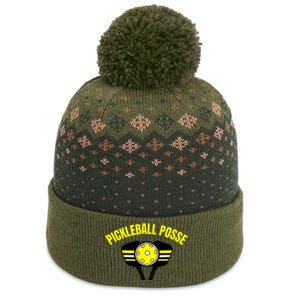 Pickleball Posse Funny Pickleball Quote Pickleball Lovers The Baniff Cuffed Pom Beanie