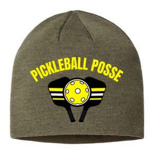 Pickleball Posse Funny Pickleball Quote Pickleball Lovers Sustainable Beanie