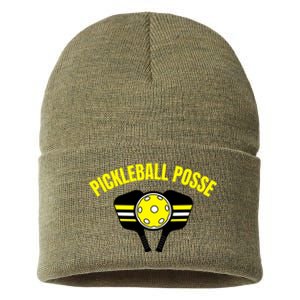 Pickleball Posse Funny Pickleball Quote Pickleball Lovers Sustainable Knit Beanie