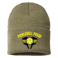 Pickleball Posse Funny Pickleball Quote Pickleball Lovers Sustainable Knit Beanie