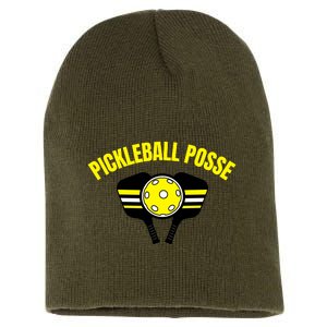 Pickleball Posse Funny Pickleball Quote Pickleball Lovers Short Acrylic Beanie