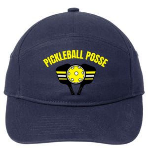 Pickleball Posse Funny Pickleball Quote Pickleball Lovers 7-Panel Snapback Hat