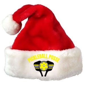 Pickleball Posse Funny Pickleball Quote Pickleball Lovers Premium Christmas Santa Hat