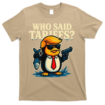 Penguin Protest Funny Trump Support Anti Tariffs Penguin T-Shirt