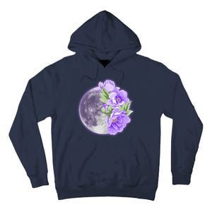 Purple Peonies Flowers Full Moon Tall Hoodie