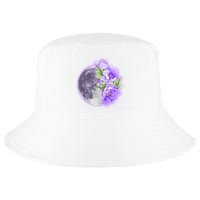 Purple Peonies Flowers Full Moon Cool Comfort Performance Bucket Hat