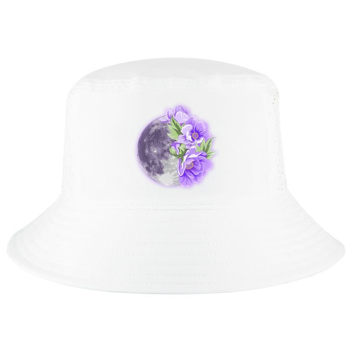 Purple Peonies Flowers Full Moon Cool Comfort Performance Bucket Hat