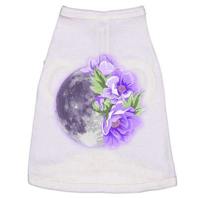 Purple Peonies Flowers Full Moon Doggie Tank