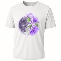 Purple Peonies Flowers Full Moon Cooling Performance Crew T-Shirt