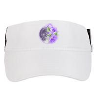 Purple Peonies Flowers Full Moon Adult Drive Performance Visor