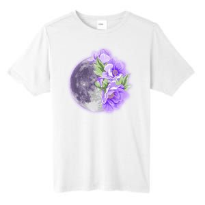 Purple Peonies Flowers Full Moon Tall Fusion ChromaSoft Performance T-Shirt