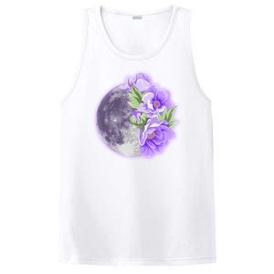 Purple Peonies Flowers Full Moon PosiCharge Competitor Tank