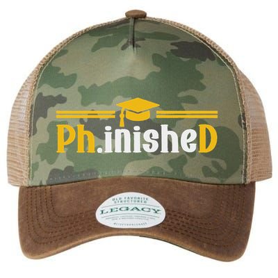 Phd Phinished Funny Phd Graduation 2024 Legacy Tie Dye Trucker Hat