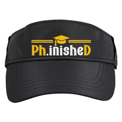 Phd Phinished Funny Phd Graduation 2024 Adult Drive Performance Visor